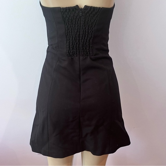 H&M Strapless Embellished Dress Sz S Small Black Fit Flare Cocktail HM H M - Picture 7 of 8